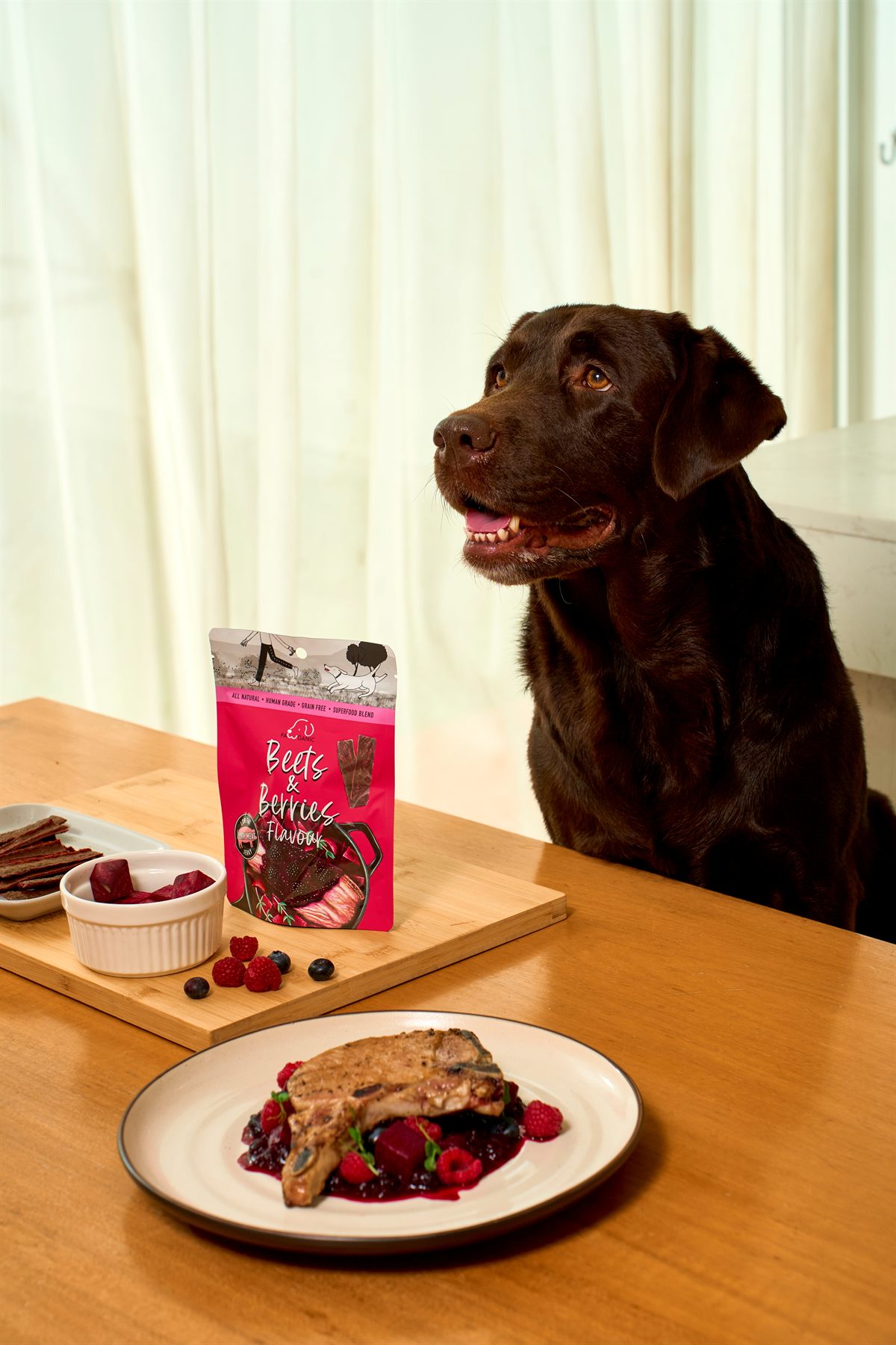 Happy dog with Pawganic Beets and Berries