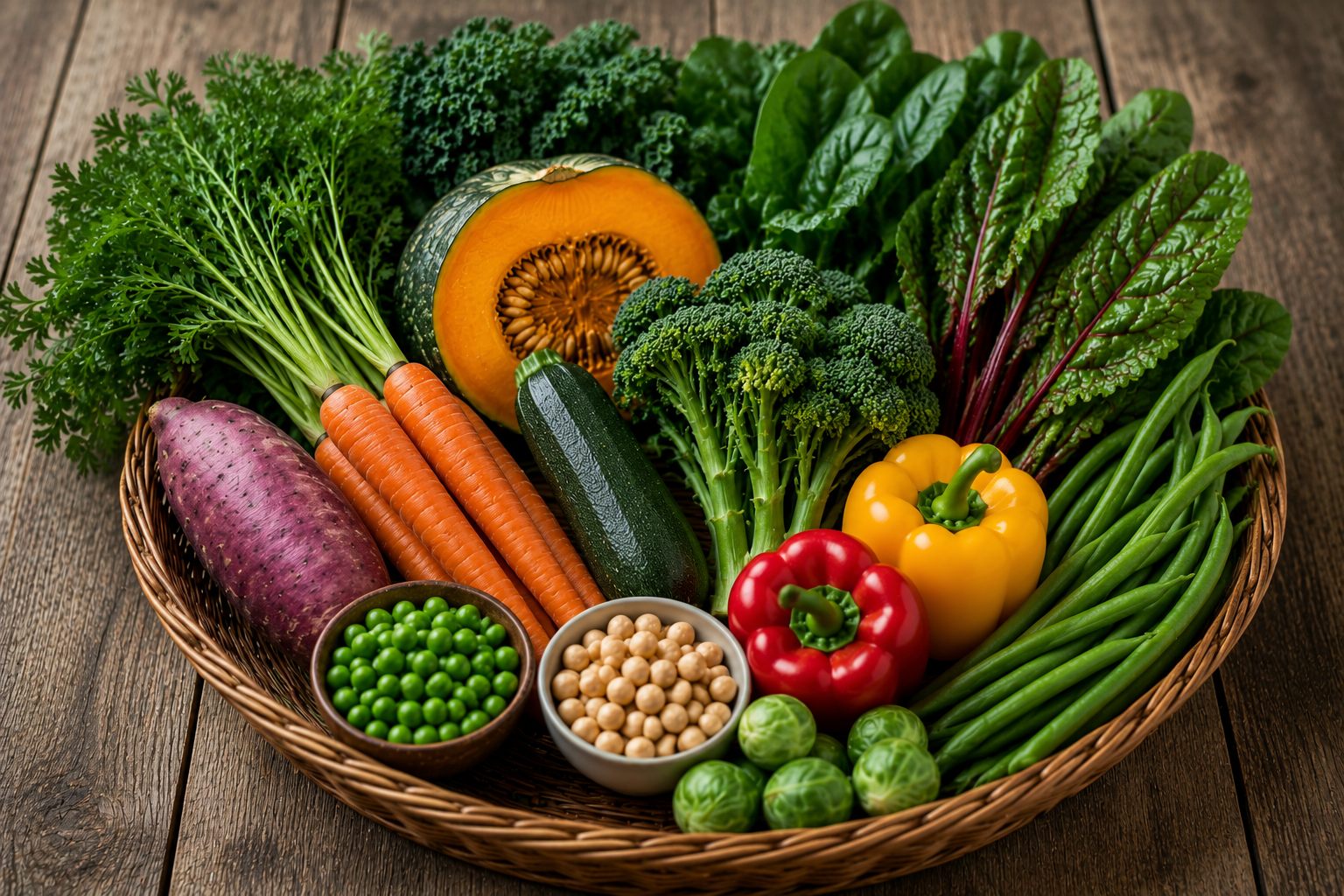Whole Food — fresh vegetables in a basket